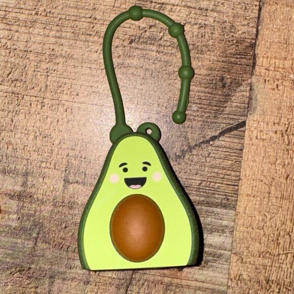 Bath & Body Works PocketBac Green Smiling Avocado Sanitizer Holder Sleeve. - Picture 1 of 3